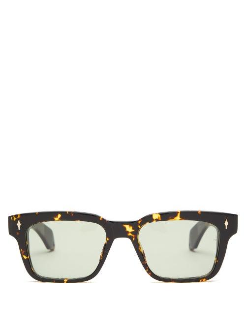 Matchesfashion.com Jacques Marie Mage - Molino Square Acetate Sunglasses - Mens - Tortoiseshell