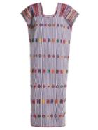 Matchesfashion.com Pippa Holt - No.73 Embroidered Cotton Kaftan - Womens - Purple Stripe