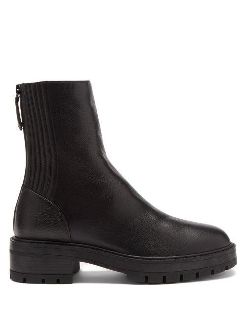 Aquazzura - Saint Honor Grained-leather Boots - Womens - Black
