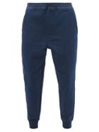 Y-3 - Tapered-leg Cotton-jersey Track Pants - Mens - Navy