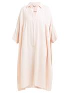 Matchesfashion.com Rhode Resort - Leo Crinkle Cotton Gauze Dress - Womens - Light Pink