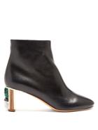 Gabriela Hearst Delaunay Stone-embellished Leather Ankle Boots