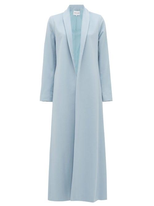 Matchesfashion.com Michelle Waugh - The Chloe Shawl-lapel Cashmere Coat - Womens - Light Blue