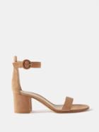 Gianvito Rossi - Versilia 40 Suede Sandals - Womens - Cream