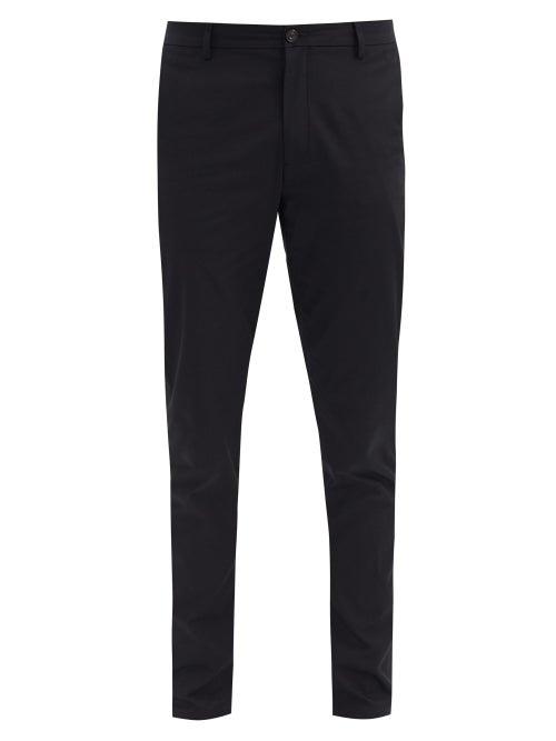 Matchesfashion.com Burberry - Shibden Straight-leg Cotton-twill Trousers - Mens - Black