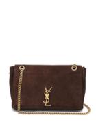 Matchesfashion.com Saint Laurent - Kate Reversible Leather And Suede Shoulder Bag - Womens - Brown