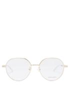 Matchesfashion.com Bottega Veneta - Round Metal Glasses - Mens - Gold