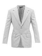 Tom Ford - Wool-blend Twill Suit Jacket - Mens - Grey