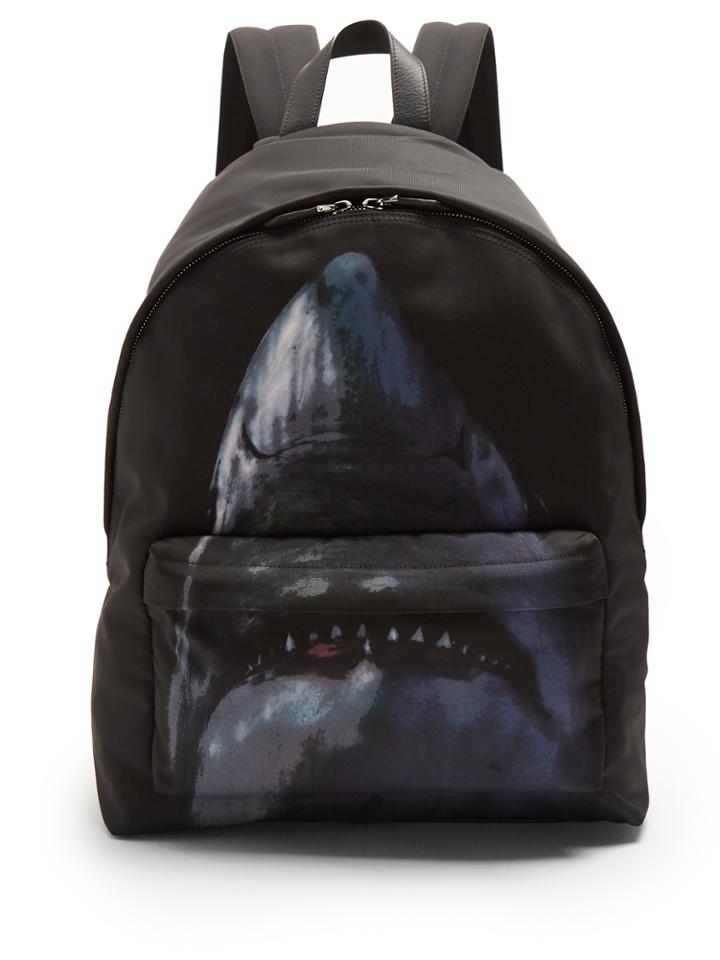 Givenchy Shark-print Canvas Backpack