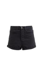 Matchesfashion.com Raey - Low Cut Off Denim Shorts - Womens - Black