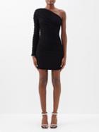 Alexandre Vauthier - One-shoulder Terry Mini Dress - Womens - Black