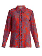 Diane Von Furstenberg Callow-print Silk-crepe Shirt