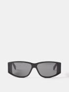Celine Eyewear - Triomphe Angular Acetate Sunglasses - Womens - Black Grey