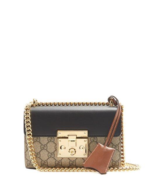 Matchesfashion.com Gucci - Padlock Gg Supreme Small Cross Body Bag - Womens - Black