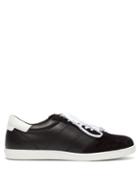 Matchesfashion.com Buscemi - Box Leather And Suede Low Top Trainers - Mens - White Black