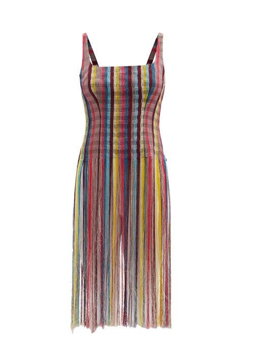 Ladies Rtw Kenneth Ize - Fringed Stripe Aso-oke Top - Womens - Multi