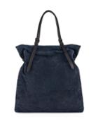 Tomas Maier North South Contrast-handle Suede Tote