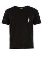 Saint Laurent Cat-print Crew-neck Cotton T-shirt