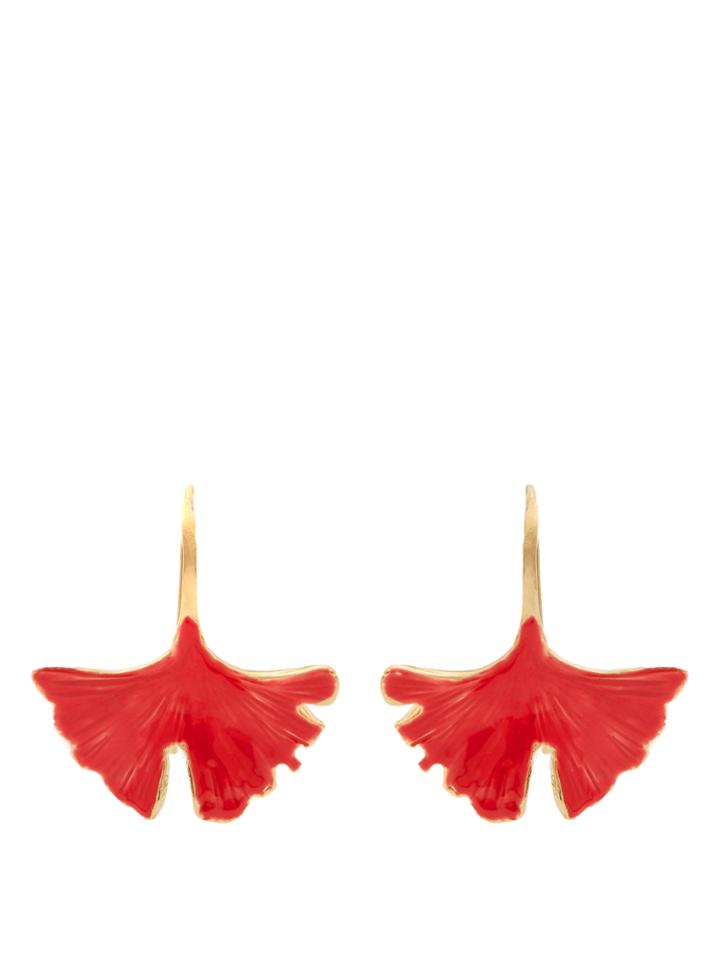 Aurélie Bidermann Tangerine Gold-plated Lacquered Earrings