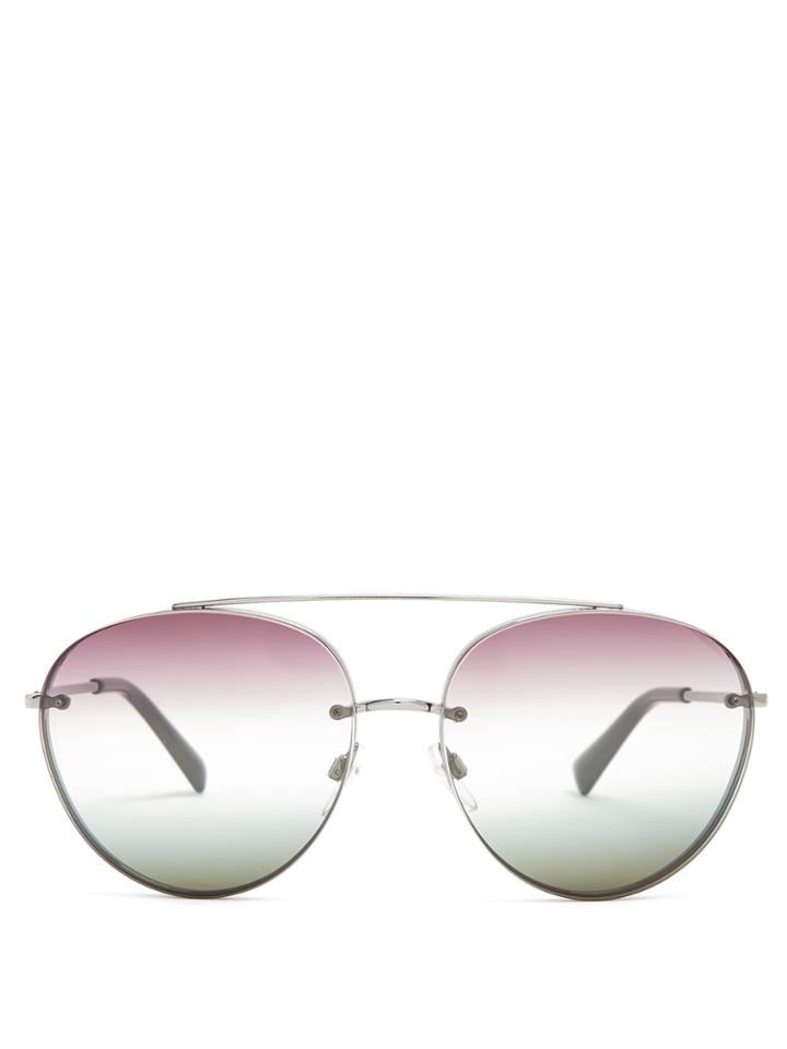 Valentino Aviator Metal Sunglasses