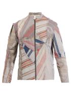 By Walid Ticking Patchwork Cotton Jacket