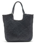 Matchesfashion.com Dragon Diffusion - Triple Jump Small Woven-leather Basket Bag - Womens - Navy