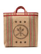 Matchesfashion.com Gucci - Ouroboros Print Jute Tote Bag - Mens - Beige