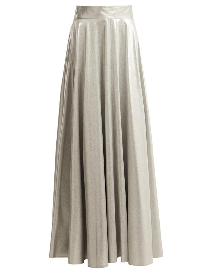 Diane Von Furstenberg Metallic Long Skirt