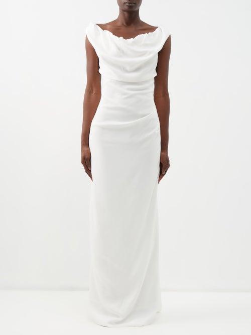 Vivienne Westwood - Ginnie Off-the-shoulder Cady Maxi Dress - Womens - White