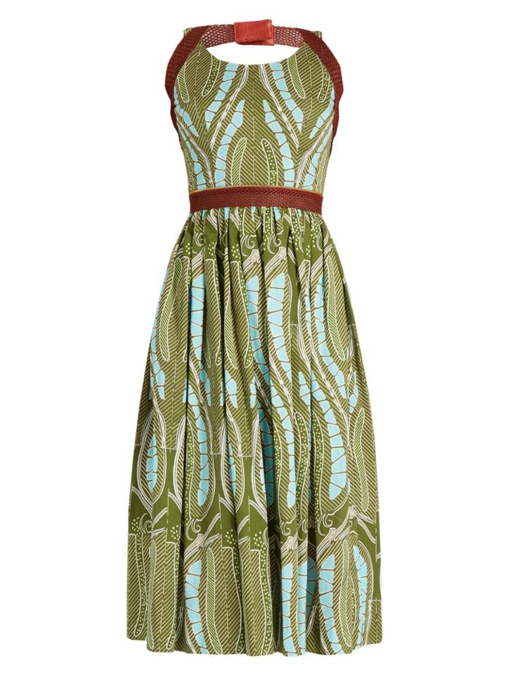 Sophie Theallet Khaki Cotton-poplin Dress