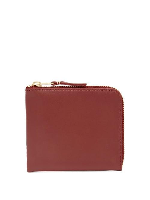 Matchesfashion.com Comme Des Garons Wallet - Zip-around Leather Wallet - Womens - Red