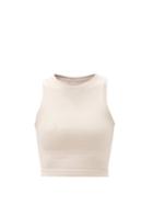 Matchesfashion.com Prism - Luminous Ribbed Stretch-jersey Tank Top - Womens - Beige