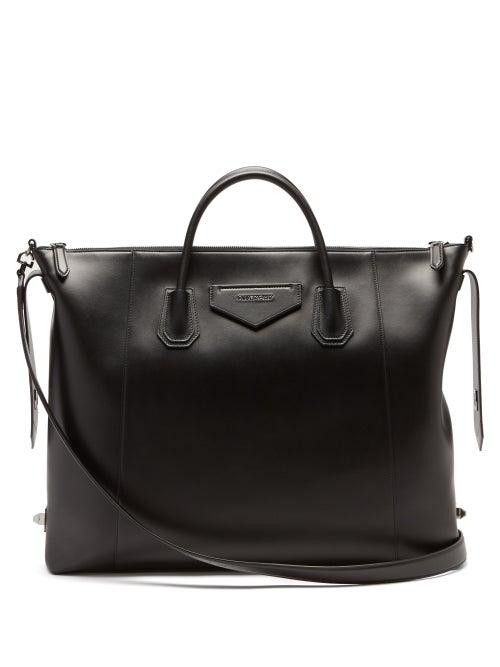 Matchesfashion.com Givenchy - Antigona Logo-appliqu Leather Holdall - Mens - Black