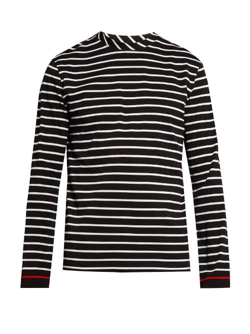 Mcq Alexander Mcqueen Striped Cotton Long-sleeved Top
