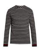 Mcq Alexander Mcqueen Striped Cotton Long-sleeved Top