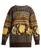 Junya Watanabe Jacquard-knit Wool-blend Sweater