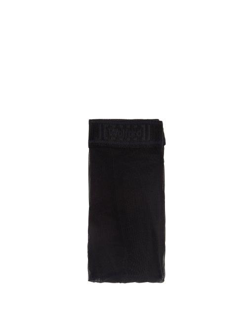 Wolford X Amina Muaddi - Split-toe Tulle Tights - Womens - Black