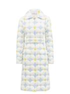 Matchesfashion.com 0 Moncler Genius Richard Quinn - Candice Daisy Down-quilted Shell Coat - Womens - Blue White