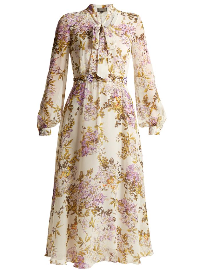Giambattista Valli Felche Fiori-print Silk-georgette Dress