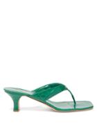Matchesfashion.com Paris Texas - Crocodile-effect Leather Sandals - Womens - Dark Green