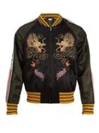 Matchesfashion.com Gucci - Dragon Embroidered Bomber Jacket - Mens - Black Multi