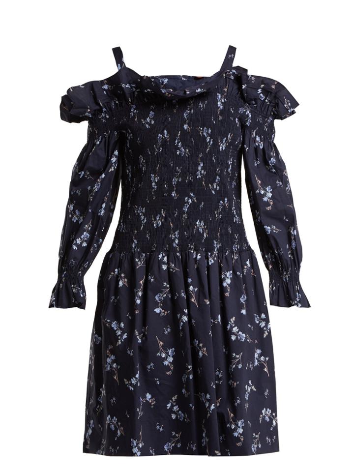 Rebecca Taylor Francine Off-the-shoulder Cotton Dress