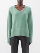 Arch4 - Battersea V-neck Cashmere Sweater - Womens - Light Green