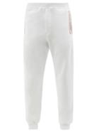 Alexander Mcqueen - Logo-tape Loopback Cotton-jersey Track Pants - Mens - White