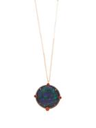 Matchesfashion.com Mukhi Sisters - Diplowomen Globe Azurite & 18kt Gold Necklace - Womens - Blue Multi