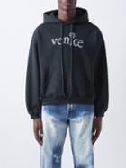 Erl - Venice Cotton-blend Jersey Hooded Sweatshirt - Mens - Dark Green