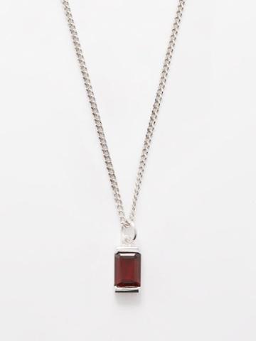 Miansai - Valor Garnet & Sterling-silver Necklace - Mens - Dark Red