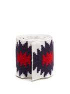 Vita Kin Rhombus Embroidered Linen Belt