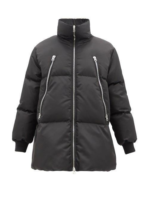 Ladies Rtw Mm6 Maison Margiela - Multi-zip Longline Down Coat - Womens - Black