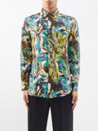 Etro - Botanical-print Linen Shirt - Mens - Green Multi